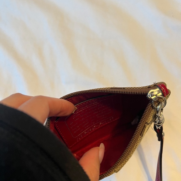 Coach Wristlet - Red - Picture 3 of 5